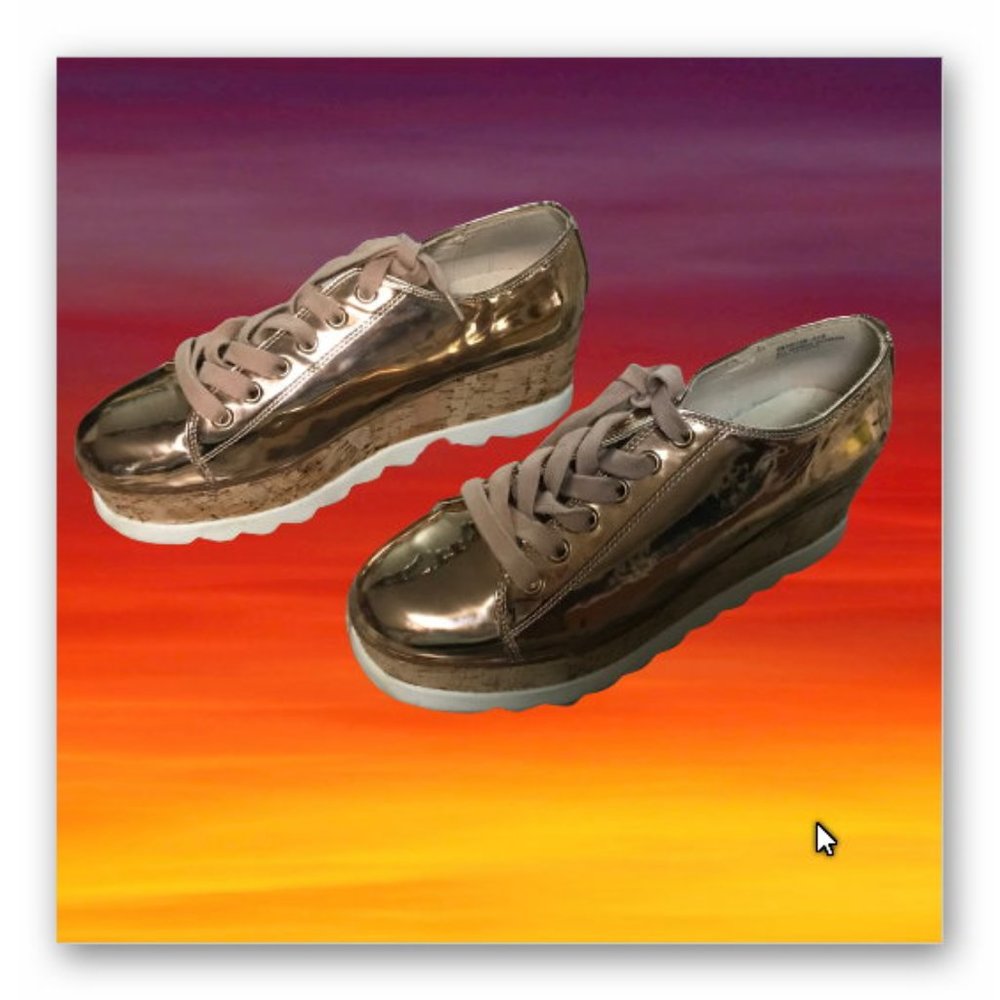 Rouge Helium platform pink iridescent tie shoes - Picture 2 of 12